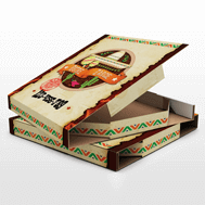 Design box for the 'Sharp food' pizzeria